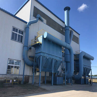 제철소 소결기 배기구 펄스 백 필터의 집진 설비